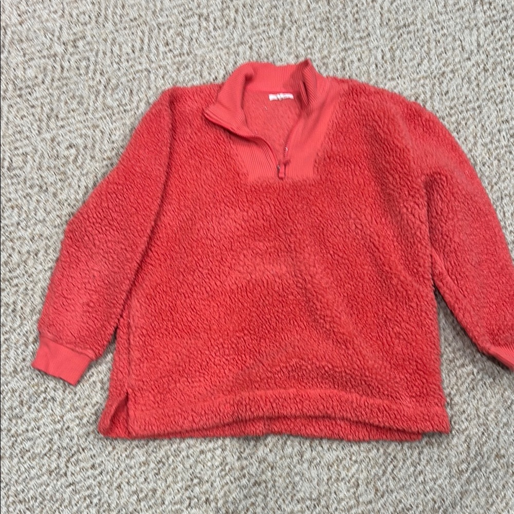 Maurices Red Sweatshirt Casual Knit Top